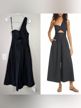 A.L.C. Black Athelia One Shoulder Jumpsuit